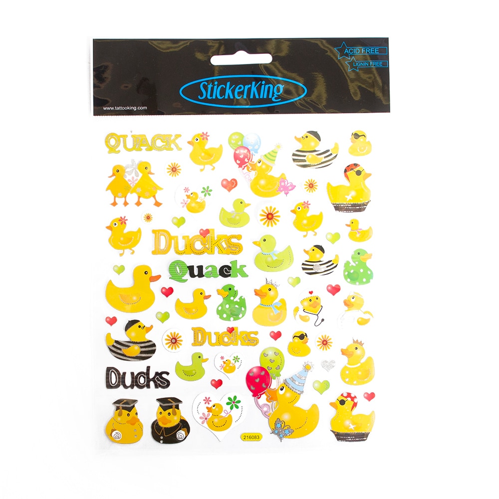 Go Ducks, Yellow, Stickers, Art & School, Sticker King, Go Ducks!, 1195